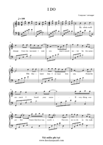 Sheet nhạc Piano I Do (911)