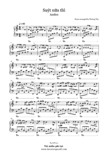 Sheet nhạc Piano Suýt nữa thì (Andiez)