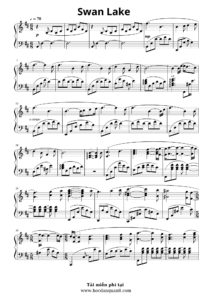 Sheet Piano bài Swan Lake – Tchaikovsky