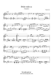 Sheet nhạc Piano Đoản Xuân Ca (Bích Phương)