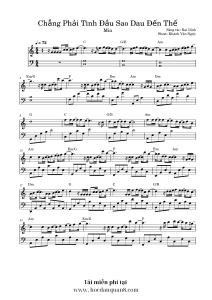 Sheet Chẳng Phải Tình Đầu Sao Đau Đến Thế (MIN)-Miễn Phí