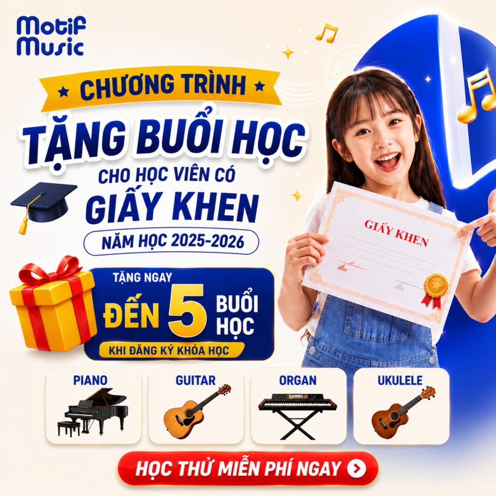 tặng buổi học hè motif music